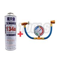 R134A Refrigerant Gas MAXRON Gas Aircond Kereta Refill Car Air Conditioning Hose Recharge Gauge Maxr