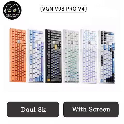VGN V98 Pro V4 Mechanical Keyboard Wireless Bluetooth Tri Mode With V-Display Screen Dual 8K Gaming 