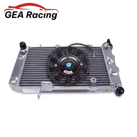Aluminum Radiator + Fan for ATV Suzuki LTZ400 LTZ400Z & Kawasaki KFX400 & Arctic Cat DVX400 2003-200