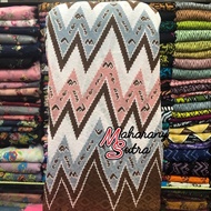 TERBATAS Kain Tenun Sutra Batik Meteran Motif Aksara Lontara - Bugis