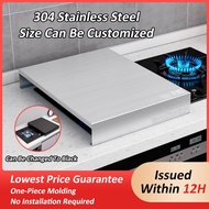 Custom Sizes 304 Stainless Steel Gas Stove Cover Kitchen Rack Induction Hob Bracket Gas Stove ShelvesInduction Hob Shelf Stainless Steel Plate Furnace Stove Cover Gas Hob Base Brac