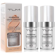 2PACKTLM Color-changing foundation liquid，TLM Concealer，Flawless warm tones all day long BB Foundati