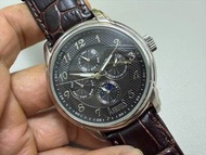 ARBUTUS 黑面 自動 日月星 24小時 男裝 手錶 43MM
