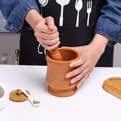 Kitchen Garlic Mortar, Pounding Chili Bowl, Mortar And Pestle Set For Garlic Peper, Garlic Crusher, 