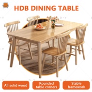 QW  Japanese Minimalism Set Dining Chairs Long Bench Nordic Design Furniture Small Apartment Study T