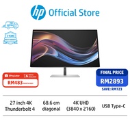 HP Series 7 Pro 27 inch 4K Thunderbolt 4 Monitor - 727pk / 68.6 cm (27") diagonal, 4K UHD (3840 x 21