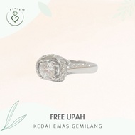 [Kedai Emas Gemilang] 2002064 {YS} 0.37Ct Diamond White Gold Ring (1189147053) (9) (4.18G) [750 Gold