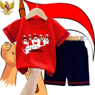 BAJU SET ANAK BAJU ANAK GAMBAR 17 AGUSTUS GAMBAR KEMERDEKAN INDONESIA