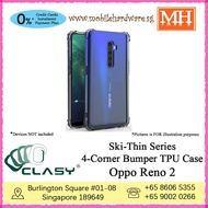 [Authentic] CLASY Ski-Thin Series 4-Corner Bumper TPU Case For Oppo Reno 2 MH