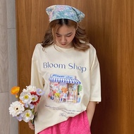 เสื้อยืดOversize รุ่น Bloom shop 🌲💐🧺*แพ๊คเกจแบบกล่อง