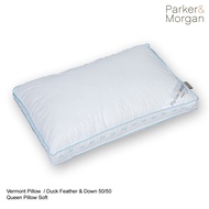 Parker&Morgan : หมอนขนเป็ดแท้ 100% รุ่น Vermont เวอร์มองต์ ขนาด ควีน (SOFT) นุ่มเบา (50ขนอก:50ขนปีก)