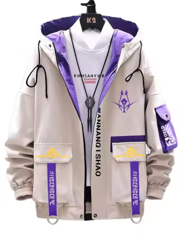 25Anime Cyno Daily Sweatshirts Hoodie Genshin Impact Cosplay Costume Men's Casual Windbreaker Jacket