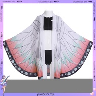 Kochou Shinobu Demon Slayeostume Anime Shinobu Haori Wig Kimono Unifor Cosplay Crm For Woman Girls H