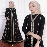 ABAYA SILVER METALIK / ABAYA BORDIR CANTIK / ABAYA MURAH MERIAH MEWAH / ABAYA HITAM 1055 / ABAYA BOR