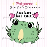 Anxious But Cute Sticker, Waterproof Sticker