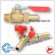 JM H-0030 | Brass Air Ball Valve 1/4" | Compressor Ball Valve | Y-Shut Off Ball Valve 3/8 10mm [7]