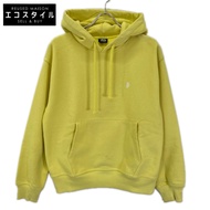 Stussy 黃色棉質刺繡 Logo 連帽衫，S 碼 [二手]