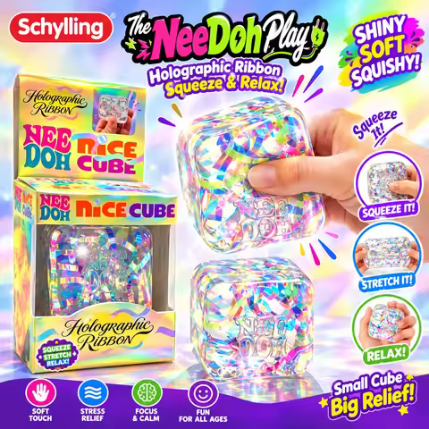 2026 Needoh Nice Cube Sensory Fidget Cube Stress Relief Anxiety Sensory Tool for Focus ADHD Office D