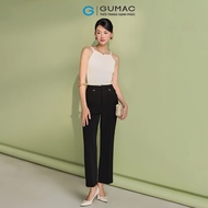[25 - 29.10| Voucher 10-12%] Quần tây nữ ống đứng đỉa đôi đính nút vải dày dặn tôn dáng công sở thời