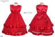 Gaun Pesta Anak Umur 3 4 5 tahun / Model Belakang Pita Cantik Realpict / Dress Anak Cewek / Baju Anak Perempuan / Gaun Natal Imlek Anak / Dress Kids Michel 323