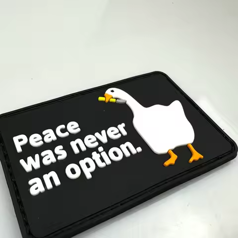 Peace Was Never An Option Morale Badge 3D PVC Patches for Clothing Tactical Emblem Backpack Decorati
