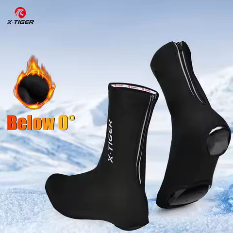 X-TIGER Winter Cycling Shoes Cover Thermal Fleece MTB Bike Overshoes shoes covers sports cycling ove
