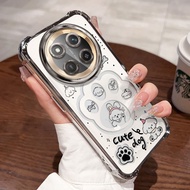 Honor X9C X9B 5G Case Honor X9c Smart Case Dog Paw Mobile Phone Case Four Corners Electroplating Tra