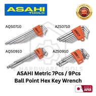 ASAHI Ball Point Hex Key Wrench Metric 7Pcs 9Pcs Allen Key Japan Set AQS0710 AZS0710 AQS0910 AZS0910