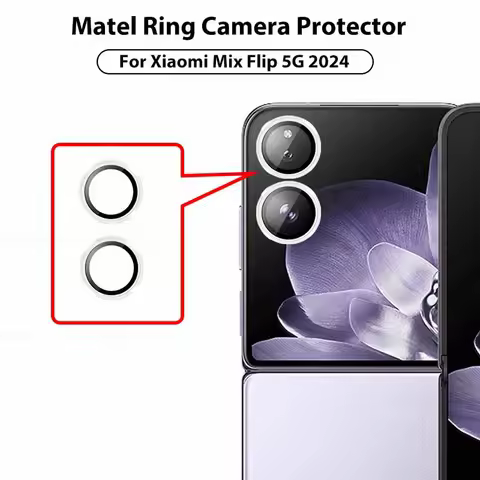 3D Camera Protector Glass For Xiaomi MIX Flip 2024 HD Tempered Glass Lens Metal Rear Ring Xiami Xaom