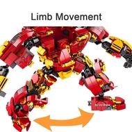 Compatible Lego Avengers Ironman Iron Man Marvel Hulkbuster Lepin Mecha IronMan War Machine Set Building Blocks Brian Game Super Robot Boys Gift Marvel Anti-Hulk Mech JCKW