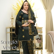 (Size XS to 2XL) Aaliyah Vevet(without selendang)|Baju Kurung|Baju Songket