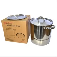 Supra Stock Pot 30QT Stainless Steel + Steamer