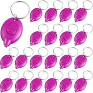 Aurelema 20 Pack Mini UV LED Keychain Flashlight, Lampu Suluh UV 395nm, Lampu Gantungan Kunci UV, La