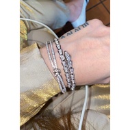 Full diamond lab bracelet serpent