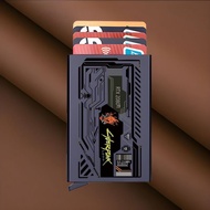 Metal Card Holder Automatic Outlet Card Holder ID Holder Credit Card Anti-theft Brush Bank Card Hold