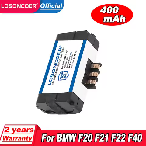 LOSONCOER 400mAh SOS Emergency Battery 84102447710 84109361678 For BMW F20 F21 F22 F23 F30 F31 F32 F