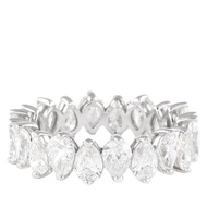 White Gold and 3.70ctw Pear Shape Diamond Eternity Band Ring