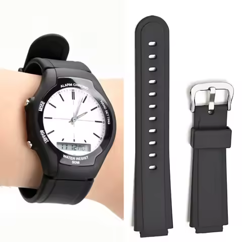 Resin Watch Strap for Casio AW-90H-7E AW-90H-7B AW-90H-9E AW-90H-2B Watchband TPU Rubber Resin Brace
