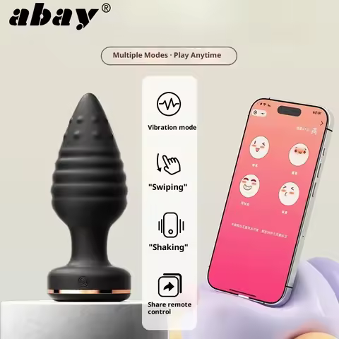 Wireless remote control anal plug prostate massager heating vibration backyard male jumping egg anal