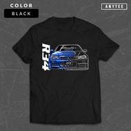 Nissan Gtr R34 Skyline Jdm Automotive Racing T-shirt (microfiber T-shirt) Outdoor T-shirt Automotive