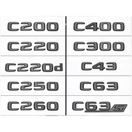 3D ABS Logo Compatible with C43 C63 S C180 C200 C300 C220d C220 Emblem Letters Car Trunk Badge for S