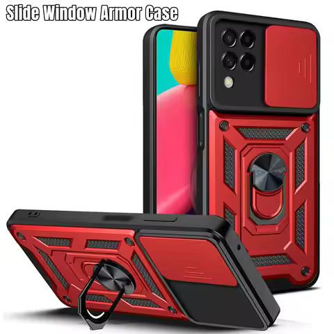 ShockProof Armor Coque For Samsung Galaxy M54 M53 M23 M33 M14 M52 M32 M22 M51 M62 M12 Push Slide Win