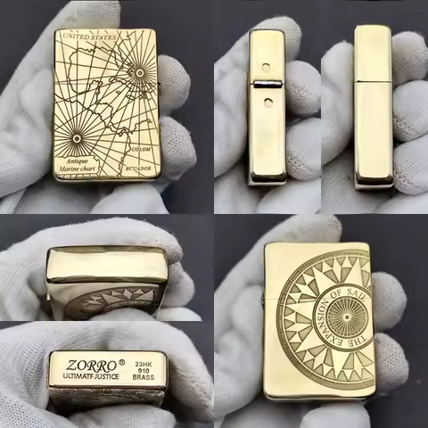 Zorro 910 Kerosine Lighter, 1941 Replica of The Original Copper Plate and Original Copper Movement M