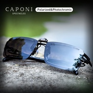 【hot】✉♤  CAPONI Sunglasses Clip Men Photochromic Polarized Day And Night Glasses UV400 Driving Eyewear BS1101