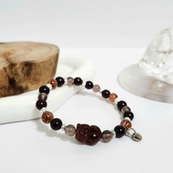 紅兔毛貔貅設計手鍊/招貴人/聚財/避邪防小人之水晶