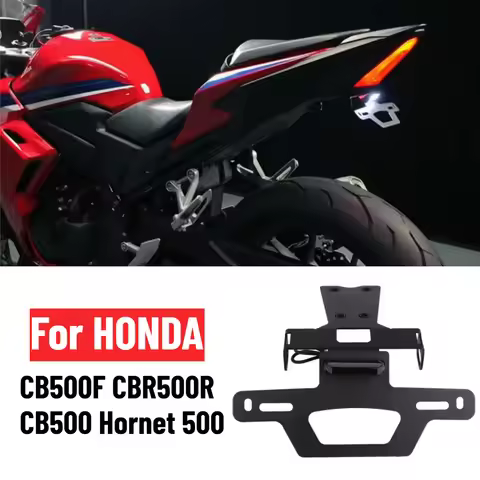 For HONDA CB500 Hornet 500 CBR500R CB500F CBR 400R Motorcycle LED Light License Plate Holder Tail Ti