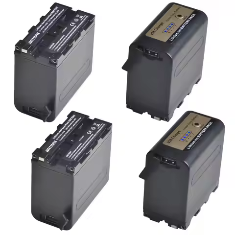 USB-Output 7800mAh NP F970 NP-F980 F960 F970 Battery with LED Power Indicator for Sony F960 F550 F57