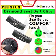 Hypersonic HP2578 Diamond Seat Belt Clips Universal for Adults and Kids(2pcs/set) [Amaze Autoparts]