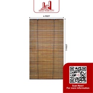MWC Bamboo Blinds (4 x 7ft) Wood Blind Curtain Indoor Outdoor Langsir Bidai Buluh Kayu Tirai Tingkap