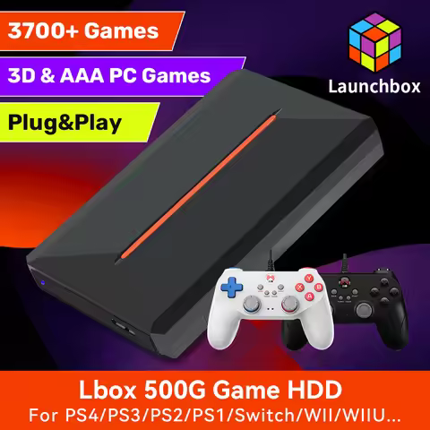 Launchbox 500G Gaming Hard Drive Emulator Game Consoles For PS4/Switch/Game Cube/PS3/PS2/WII/WIIU Bu